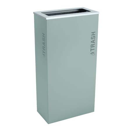 Ex-Cell Kaiser 17-Gal. KD Indoor Recycling Receptacle - Trash decal, Hammered Grey Pebble RC-KD17-T BT-HMG